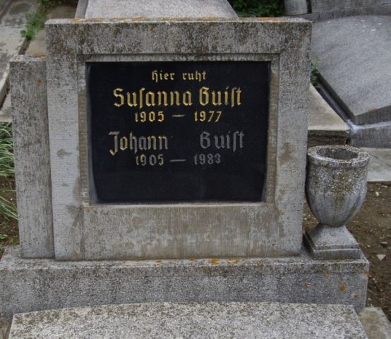 Guist Johann 1905-1983 Fritzmann Susanna 1905-1977 Grabstein